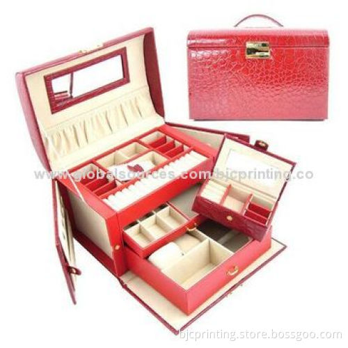 Cufflink box with velvet inner tray case
